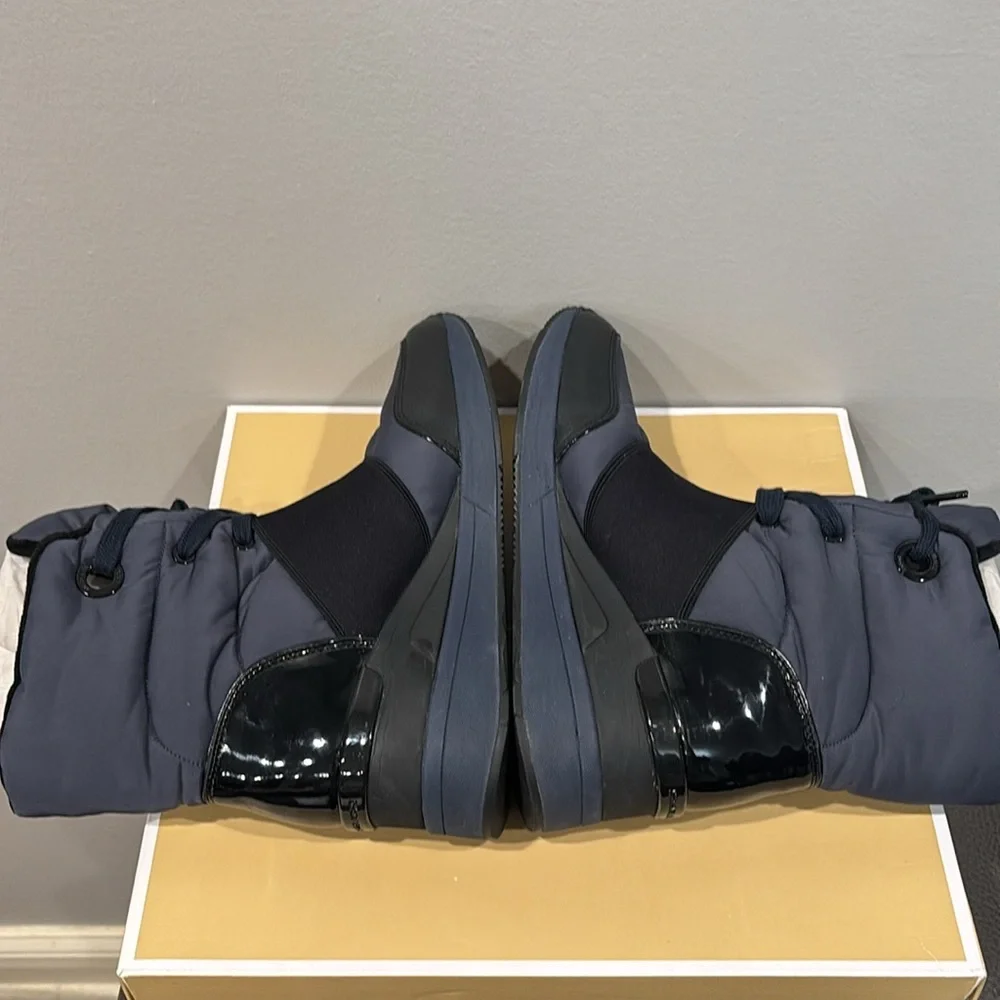 Michael Kors MK Shay Boot Navy Blue Admiral Winter Sneaker Boots sz 9.5 #14